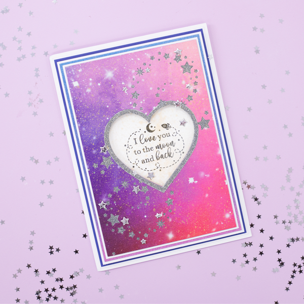 Cosmic Collection A4 Ombre Glitter Card Pack