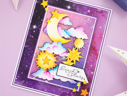 Cosmic Collection 3D Embossing Folder and Die - Moon and Stars