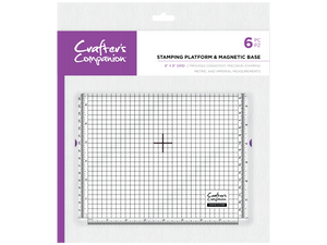 Crafter's Companion 8x8 Stamping Platform and Magnetic Base with Cleaning Solution & Assortment of Stamps