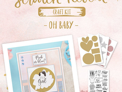 Crafters Companion - Scratch Reveal Cardmaking Kit - Oh Baby