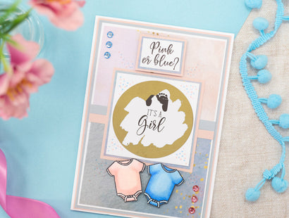 Crafters Companion - Scratch Reveal Cardmaking Kit - Oh Baby