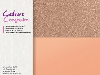 Crafter's Companion 12" Mixed Cardstock Pad - Regal Rose Gold