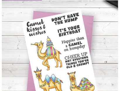 Crafter's Companion Clear Acrylic Stamp – Camel kisses and wishes