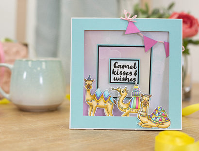 Crafter's Companion Clear Acrylic Stamp – Camel kisses and wishes