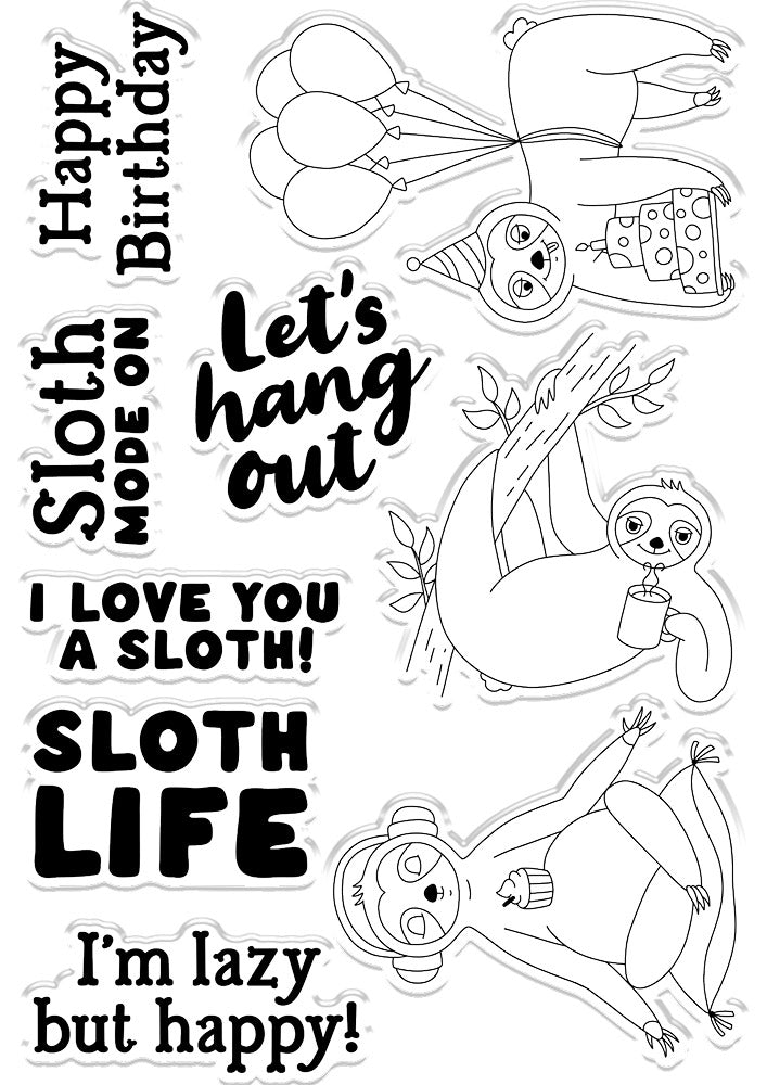 Crafter's Companion Clear Acrylic Stamp – Sloth mode on