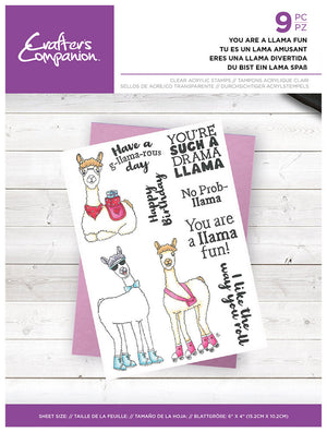 Crafter's Companion Clear Acrylic Stamp – You are a llama fun