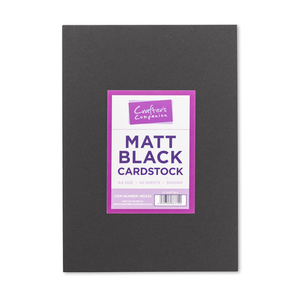 Premium Smooth Matte Black Card Stock 80 Sheets - 80 lb. Cover - Great for  Scrapbooking, Crafts, Flat Cards, Folded Cards, Weddings, Events