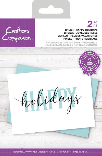Crafter's Companion Photopolymer Stamp - Brush Happy Holidays