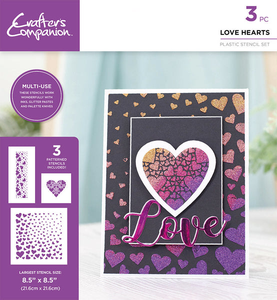 2pcs Star Heart Texture Stencils A4 29cm Layering Decorative Templates  Scrapbook