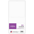 Crafter's Companion 6"x 6" White Linen Card & Envelopes - 50 Piece