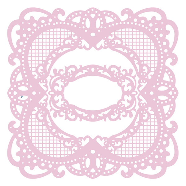 Nature's Garden Vintage Rose Pre-cut elements - Ornate Lace Panel