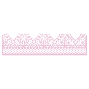 Nature's Garden Vintage Rose Pre-cut elements - Pretty Lace Border