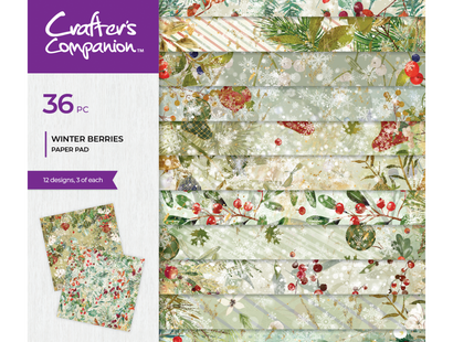 Crafter's Companion 12"x12" Paper Pad - Winter Berries