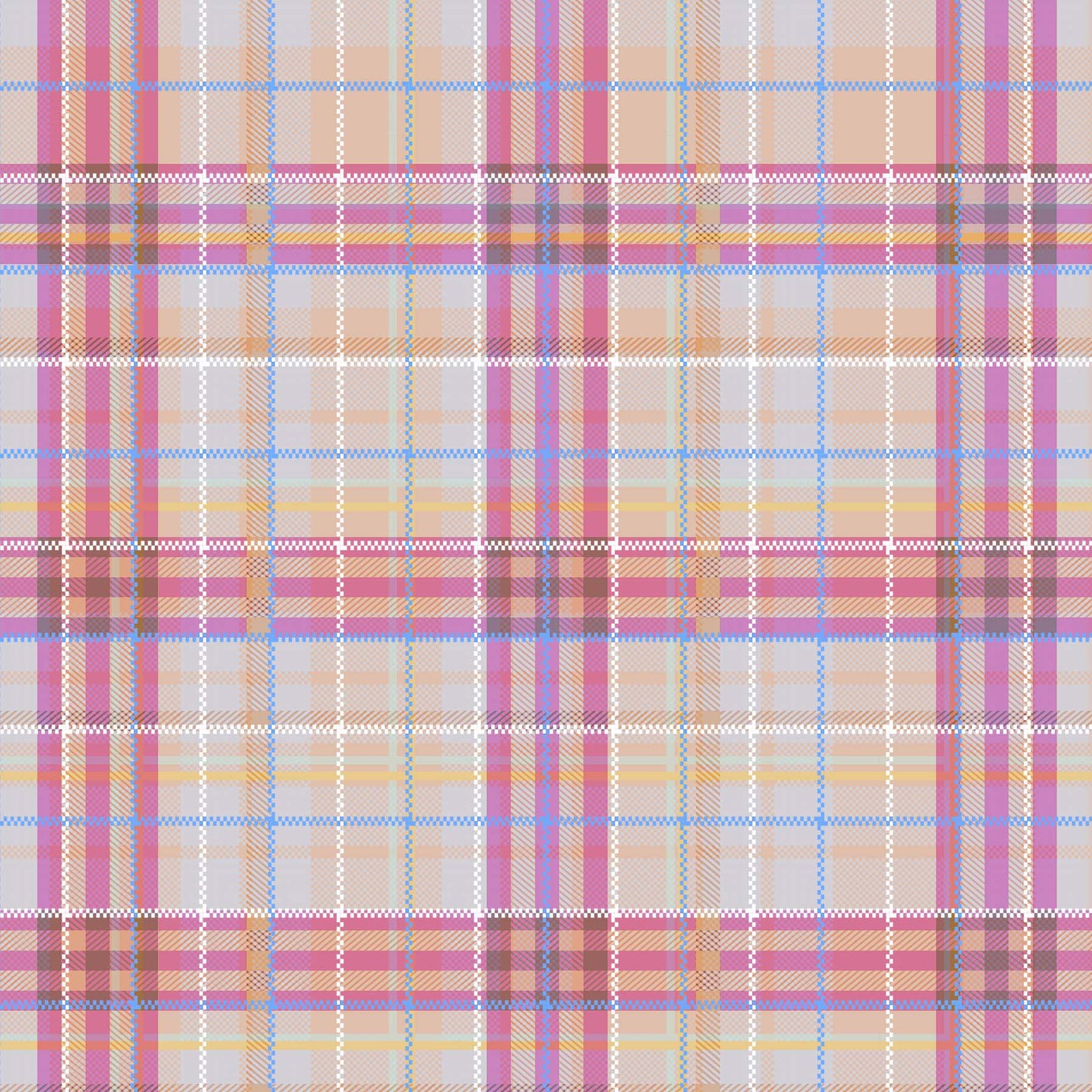 Crafters Companion 6 x 6” Paper Pad - Blush Pastel Plaid