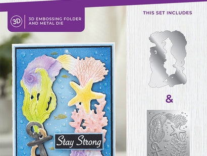 Gemini 4 x 6" 3D Embossing Folder & Metal Die - Coral Reef