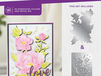 Gemini 4 x 6" 3D Embossing Folder & Metal Die - Floral Bouquet