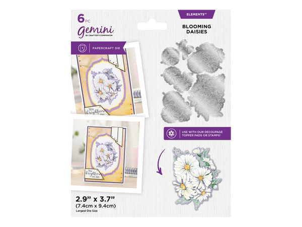 Gemini Elements Floral Decoupage Die - Blooming Daisies