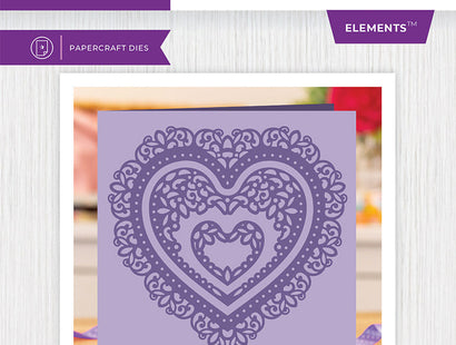 Gemini Lace Nesting Die – Swirling Heart Frames