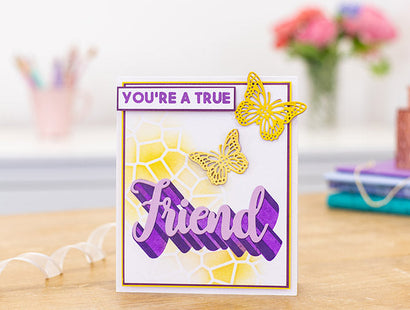 Gemini - Stamp & Die - You're a true Friend