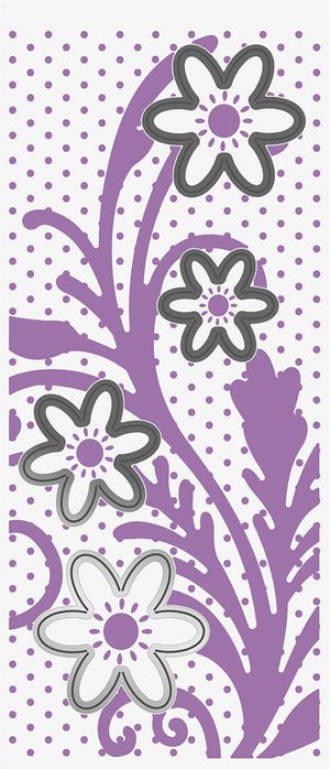 Gemini 3.75" x 8.5" Cut and Emboss Folder - Spring Blooms