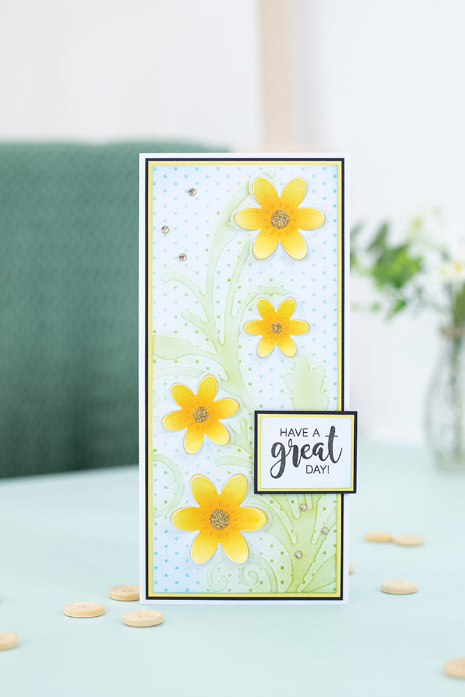 Gemini 3.75" x 8.5" Cut and Emboss Folder - Spring Blooms