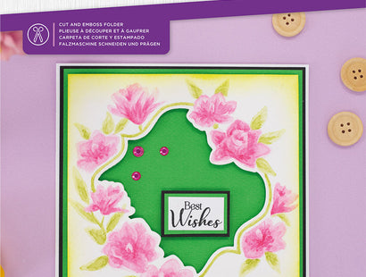 Gemini 5" x 5" Floral Frame Cut and Emboss Folder - Fragrant Magnolias