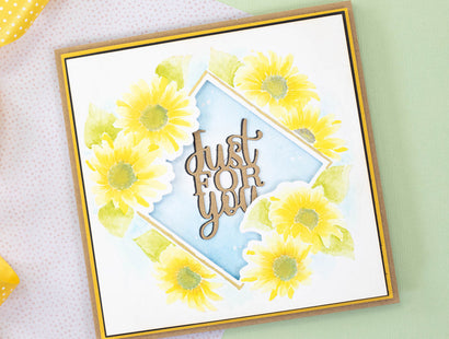 Gemini 5" x 5" Floral Frame Cut and Emboss Folder - Striking Gerbera