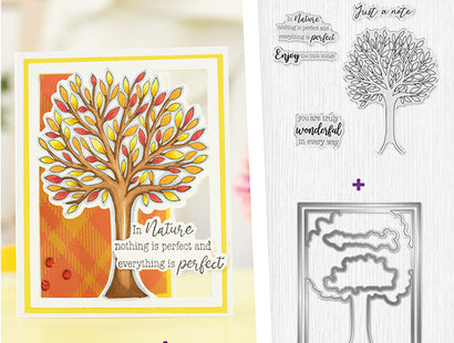 Gemini Colourable Create a Card Stamp & Die - Beautiful Branches