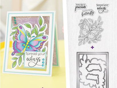 Gemini Colourable Create a Card Stamp & Die - Beautiful Butterfly