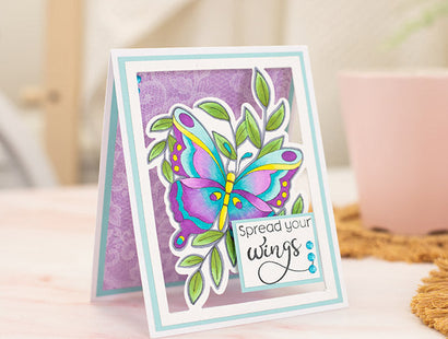 Gemini Colourable Create a Card Stamp & Die - Beautiful Butterfly