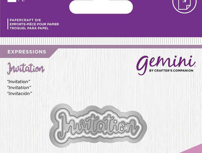 Gemini Expressions Metal Die - Invitation