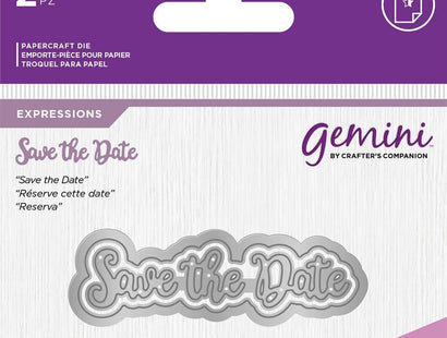 Gemini Expressions Metal Die - Save The Date