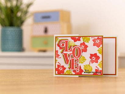 Gemini Floral Sentiment Stamp and Die - Love