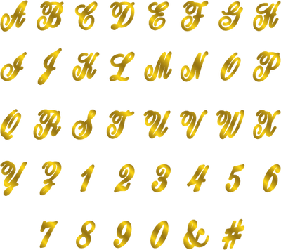 Gemini Monogram Foil Stamp Die - Traditional Script Alphabet