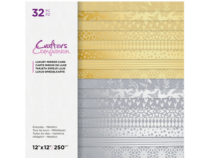 Crafter's Companion Bumper Pack Mirror Card- Gold & Silver