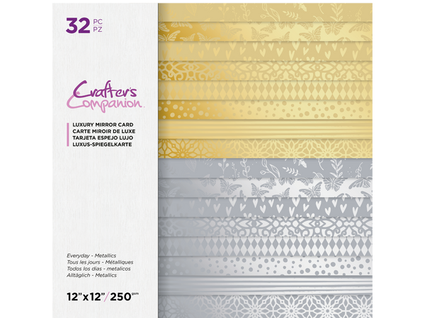 Crafter's Companion Bumper Pack Mirror Card- Gold & Silver