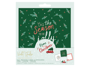 6" x 6" Printed Christmas Cards and Envelopes - 10 Pack - Violet Studio