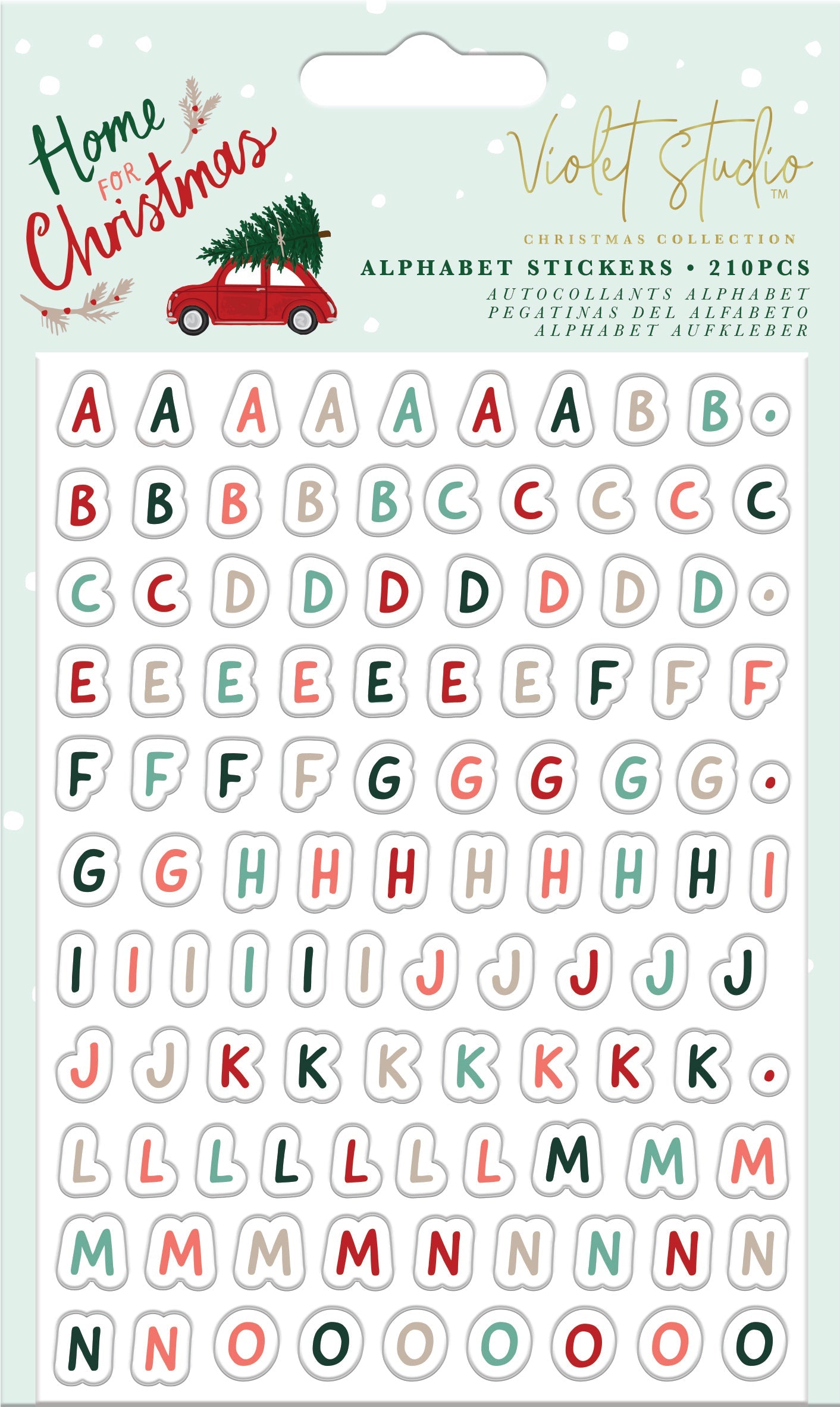 Alphabet Stickers Home for Christmas - Violet Studios