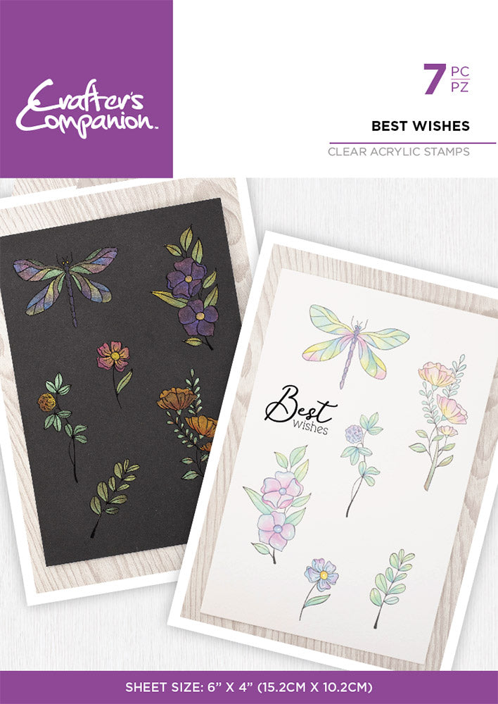 Crafter's Companion Watercolour Clear Acrylic Stamps Collection