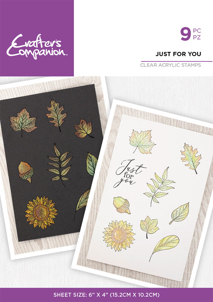 Crafter's Companion Watercolour Clear Acrylic Stamps Collection