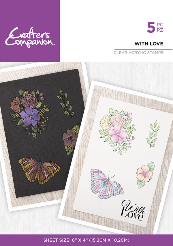 Crafter's Companion Watercolour Clear Acrylic Stamps Collection