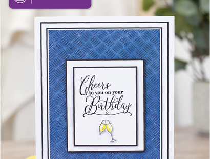 Gemini 5 x 7” 2D Textured Embossing Folder - Steel Floor