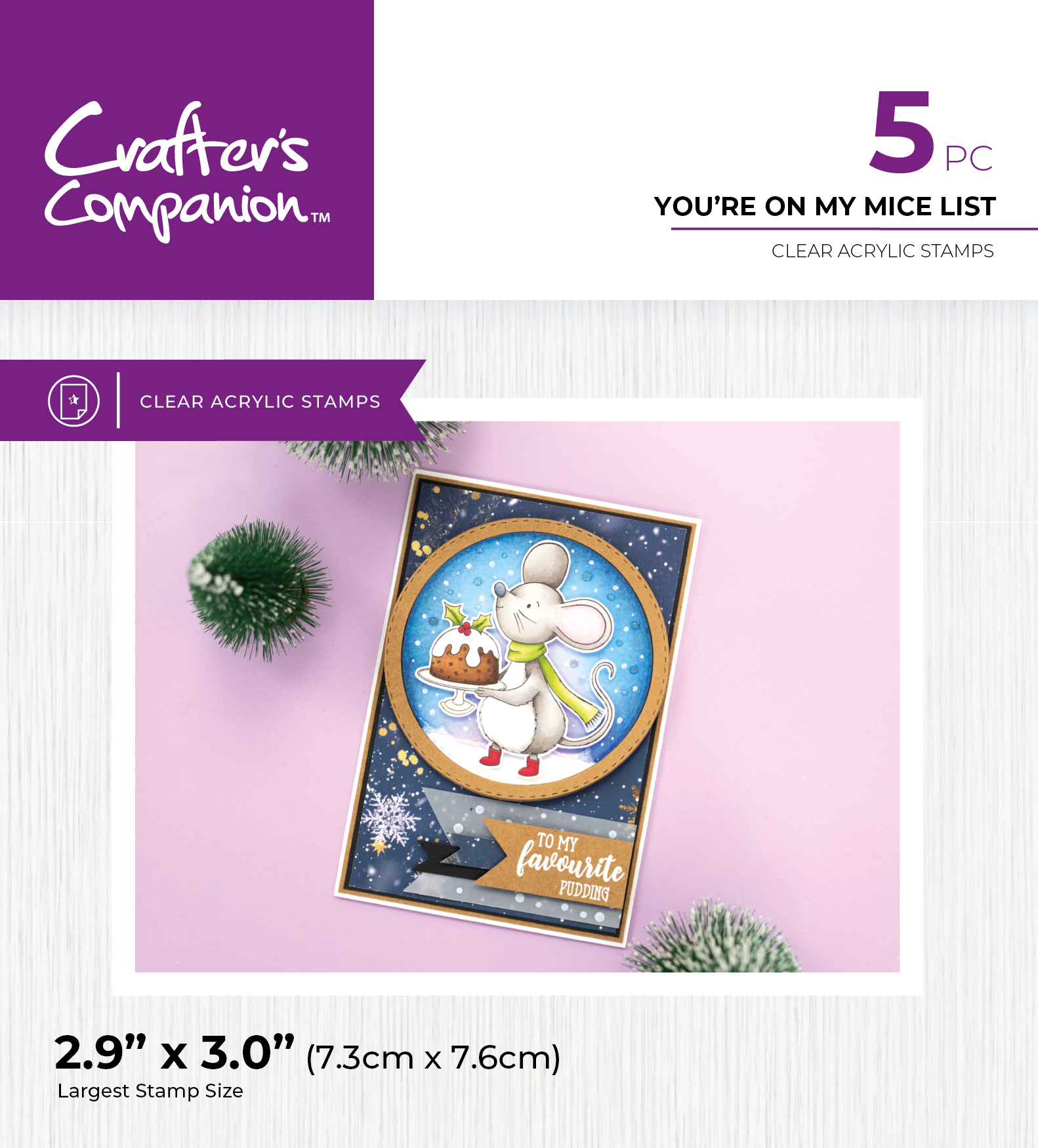 Crafter's Companion Photopolymer Stamp - You're on my Mice List