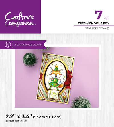 Crafter's Companion Photopolymer Stamp - Tree-mendous Fox