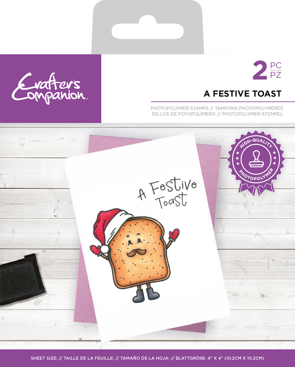 Crafter's Companion - Photopolymer Stamp - A Festive Toast