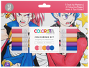 Heroes of Manga Colouring Kit with Pens and Pages - Colorista