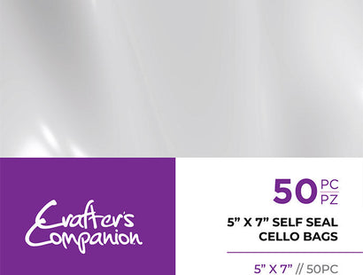 Crafter's Companion 5"x 7" Self Seal Cello Bags - 50 Pack