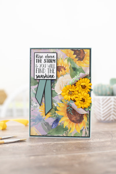 Nature's Garden - Sunflower Collection - Luxury Linen Card - 8.5 x 11