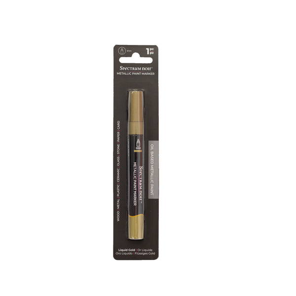 Spectrum Noir - Metallic Paint Marker (1pc) – Liquid Gold - 3mm Bullet Nib