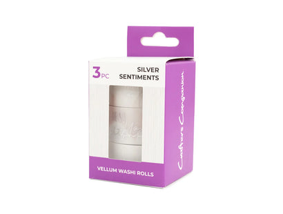 Crafters Companion Vellum Wash Rolls - Silver Sentiments